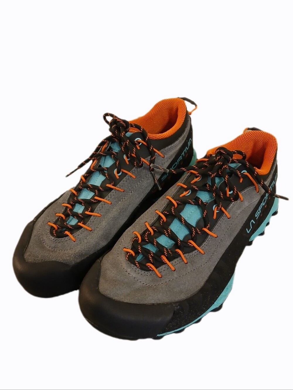 La Sportiva Womens 8 EU 39.5 TX4 Approach Gray, Teal & Orange Shoes Traverse